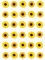 30 Sunflower Heads Stand Up Edible Rice Wafer Paper Cupcake Toppers for Birthday Cake Celebration - Yellow Flowers