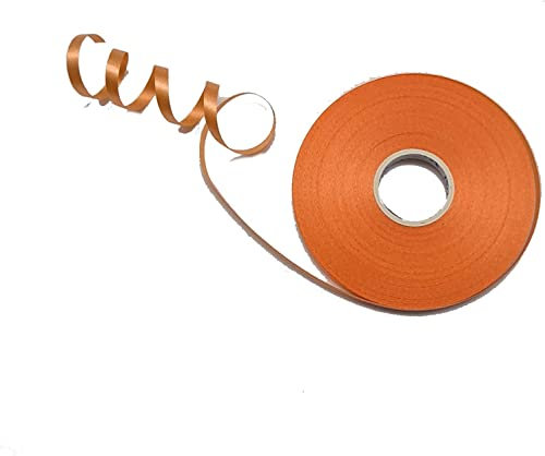 Curling Ribbon Rolls 5mm Width Crimped Ribbon for Balloons String Gift Wrapping Florists Wedding Party Decoration Festivals Arts/Crafts and Christmas Orange 50 Meters