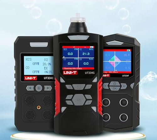 UNI-T Gas Leak Detector UT334E UT334F UT334G Handheld 4 in 1 Air Quality Monitor Carbon Monoxide Detector H2S O2 EX Gas Tester(UT334F)