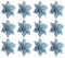 Glitzer Weihnachtsstern Blumen Weihnachten Blumen Weihnachtsbaum -Dekorationen Blume Hochzeit Ornament 13cm Home Outdoor Dekoration 12pcs Blau