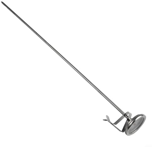 HEIBTENY Kompost-Bodenthermometer 50cm Boden-Feuchtigkeitsmessgerät Mit Lange Sonde,Boden Feuchtigkeitsmesser Thermometer Garten Outdoor Premium Silber Edelstahl Wasser 0~120℃, 1104414996