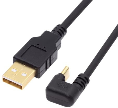 CY Câble USB 2.0 Type A vers Type C, câble de données d'alimentation USB-C mâle vers mâle, 480 Mbps, USB-C, Forme U opposée, Dos incliné