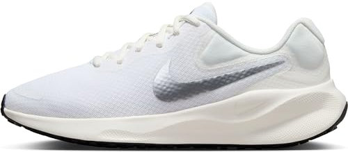 Nike Revolution 7 Straßenlaufschuh für Damen, White/Metallic Silver-Sail-Black, FB2208-101, 36 EU (W 5.5 US)