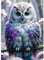 DPHERO Eule Diamant Painting Bilder für Erwachsene Anfänger,5D Bunte Eule Diamond Painting Set,DIY Strass Bilder Blumen Diamant Kunst Kits,Runde Steine Diamant Painting für Zuhause Dekor 30x40 cm