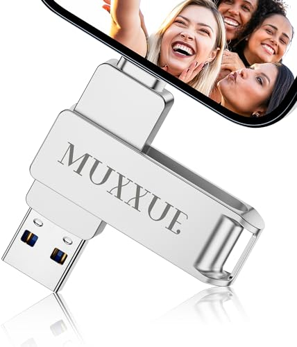 USB Stick Phone 256GB, MUXXUE Phone Speicherstick für i -Phone,i -Pad,OTG Android Handy,PC,Fotos/Videos mit einem klick kopiert