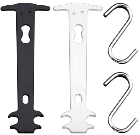 USHXVG 2 Pieces Of Chain Calipers, 2 Pieces Of S-Shaped Hooks, Chain Rail Tool, Chain Inspection Tool, Chain Measuring Caliper, Bicycle Repair Accessories