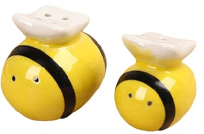 Ceramic Honeybee Seasoning Cans Salt Pepper Shakers Container Salt Pepper Shaker for Wedding Salt and Pepper Container