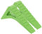 sourcing map 2 Pcs Door Stoppers for Bottom of Door, 0.83 inch Door Stops, Rubber Door Stopper Wedge, Window Stopper Door Gaps Sturdy Stackable, Green