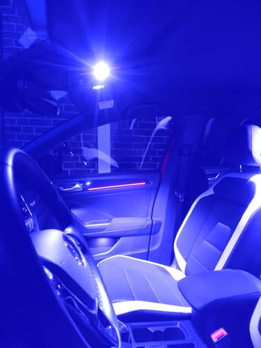 Onwomania Innenraum Leuchtmittel Beleuchtung Set kompatibel mit VW Up! Up/Innenraumbeleuchtung/Blau 4 Stück
