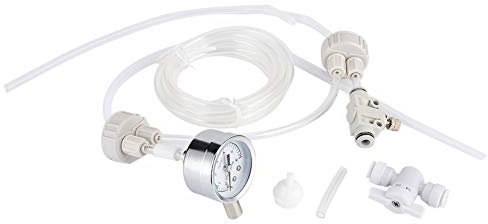 lvifloae Aquarium-CO2-System, weißes CO2-Aquarium-Set, komplettes DIY-Aquarium, bepflanztes Aquarium, CO2-System, Pro-Röhrenventil-Messgerät, Flaschenverschluss-Set für