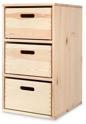 Ehrenkind® Regal für Kinderzimmer – Praktisches Aufbewahrungssystem aus Kiefer für Spielzeug und Ordnung | 3 Fächer | Groß (630 mm)