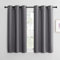 NICETOWN Fenstervorhang Kurz Grau Scheibengardinen Gardinen Grau Blickdicht Verdunklungsvorhänge mit Ösen 2er Set H137 x B107 cm Kurze Vorhänge Thermo Küchengardinen, H137 x B107 cm
