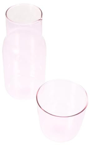 MAGICLULU Glaskaraffe Für Wasser Mit Nachttischkaraffe Wasserkrug Glas Für Haushalt Trinkvorrat Für Fruchtsaft Eistee Und Getränke