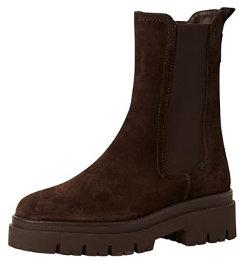 Tamaris 1-25992-41/001 Botas de cuero y textil para mujer en negro, Mocca Suede, 40 EU