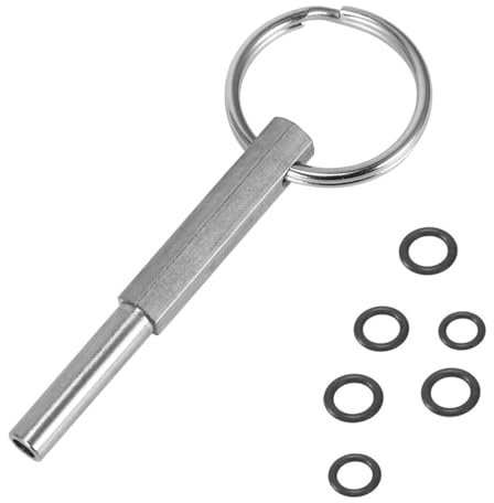Bessy shop Ovalada con Llavero,Seguridad Abierta Cabeza Ovalada,Llave De Cabeza Ovalada Broca,Ovalada con Llavero,para Reparación y Uso de Máquina de Café