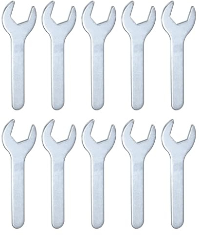 QUARKZMAN 10 Stück Kleiner Schraubenschlüssel, Offener Ringschlüssel 22x126x2,8mm metrisch Maulschlüssel U-förmiger einzelner Superdünner Flachkopf-Verzinkungsschlüssel für Reparatur