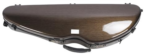 Fockety Custodia per Violino a Grandezza Naturale 4/4, Custodia Rigida per Violino a Forma Chiara in Fibra di Carbonio con Igrometro, Cinturino Regolabile e Blocco Combinato