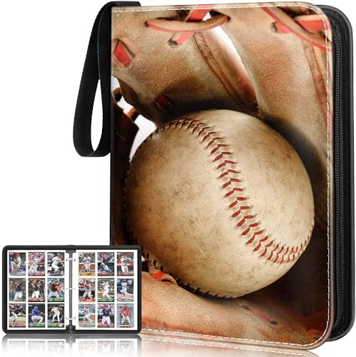 Lalasu Baseball-Kartenbinder, 2024–2025 Baseball-Sammelkartenbinder mit Armband, 990 doppelseitige Taschen, PU-Kartenalben, passend für Sportkarten für Sammler, Jungen und Mädchen, Fans, Geschenk