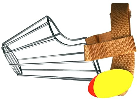 Hundemaulkorb aus Metallkorb für mittelgroße und große Hunde, atmungsaktiver, Verstellbarer Maulkorb aus Draht, um Beißen, Bellen und Kauen zu verhindern, Größe M