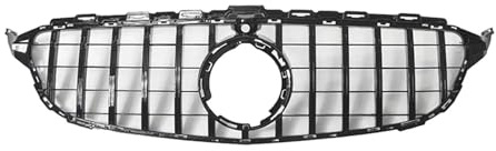 Kühlergrill Für Benz Für C-Klasse Für W205 C300 C250 C43 Für AMG 2019-2021 Oberer Kühlergrill Im Chrome Diamonds-Stil Für AMG-Stil Gitter Vorne(G-Black W360)