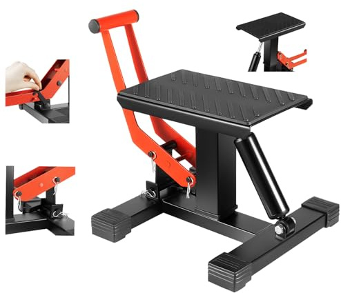 Ponte sollevatore moto idraulico, supporto per motocross, supporto pieghevole per uso in garage, officine, riparazioni, carico 200 kg