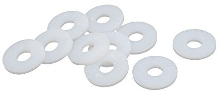 sourcing map 10stk 18mmx6mmx2mm PTFE Flache Unterlegscheibe Flansch Dichtungsring weiß