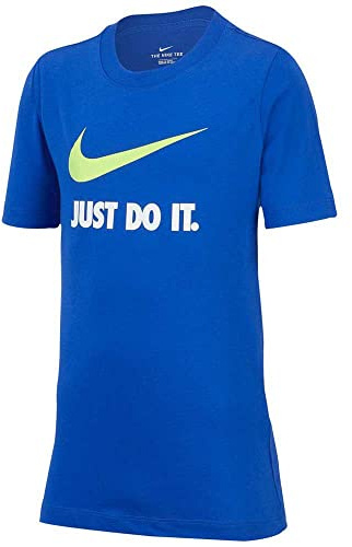 Nike Jungen T-Shirt B NSW Tee JDI Swoosh, Game royal/Volt, XL, AR5249