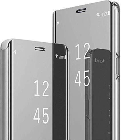 Handyhülle für Samsung Galaxy S9 Hülle Leder Flip Original Case Cover Spiegel Schutzhülle Clear View Klapphülle mit Standfunktion 360 Grad Bumper Stoßfest Cover für Samsung Galaxy S9 Tasche