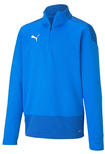 PUMA Unisex Kinder Teamgoal 23 træning 1/4 lynlås T Pullover, Electric Blue Lemonade-team Power Blue, 140 EU