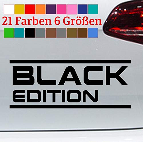 generisch Black Edition Sticker Aufkleber Schwarze Perle Auto Love Car JDM Spruch Tuning in 6 Größen und 21 Farben