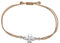 Selfmade Jewelry Armband Damen Kleeblatt Silber Größenverstellbares Glücksarmbändchen mit Klee Handmade Inkl. Geschenk-Verpackung (Silber - Braun)