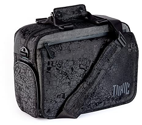 Toxic Wraith Large Camera Messenger Bag Onyx Black - Smart Storage Padded Camera Bag with Shoulder Strap and Carry Handle (WRAITH-ONYX-L)