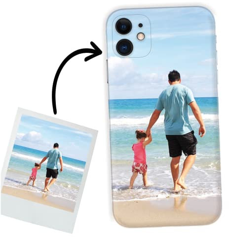 ICOVERI Funda iPhone 11 Personalizada Foto Imagen y/o Letras. Funda Personalizable Silicona Gel Transparente Antigolpes. Carcasa Compatible con iPhone 11. Material TPU Flexible. Muy Resistente