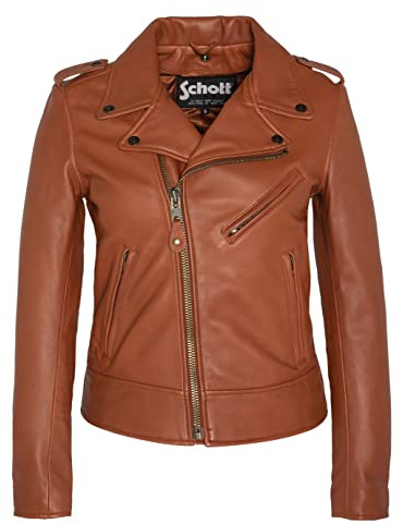 Schott NYC LCW1601D, Giacca, Donna, Marrone (Cognac), M
