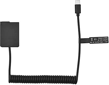 Andoer DMW-DCC8 Dummy Battery USB-C Coupler Adapter BLC12 Dummy Battery Coupler with USB Type-C Spring Power Cable Replacement for Panasonic Lumix DMC-FZ300 FZ1000 FZ2000 G5 G6 G7 G80 G81 G85 G90 G95