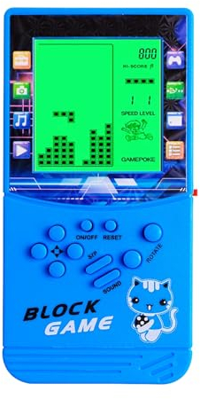 HLF Nouveau Grand écran Brick Game Rétroéclairage Vert 23 Jeux multimodes intégrés La Vitesse et la difficulté Peuvent être ajustées Convient comme Cadeau pour Enfants