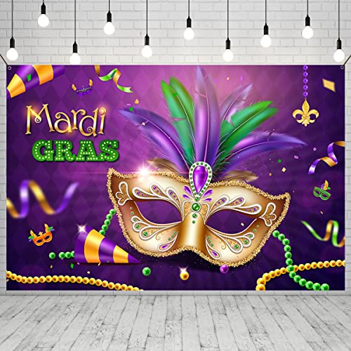Mardi Gras Hintergrund Maskerade Party Dekorationen Karneval Gras Party Supplies