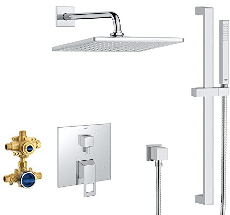 GROHE 29432000 Eurocube Shower Set, Starlight Chrome
