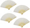 Grantop 4 Pcs Black Folding Hand Fan, Silk Fabric Bamboo Ribs Handheld Fan, Folding Chinese Fan for Wedding Christmas Party Prom Festival DIY Home Decorations (White)
