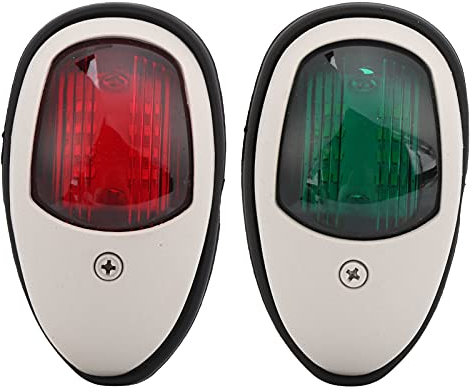 Boat Navigation Light 2Pcs Down LED Marine Boat Anchor Lights 10‑30V IP65 Waterproof Signal Light All Round 360 Degree Red Green LED Navigation Warning Navigation Lights for Marine Boat Yacht