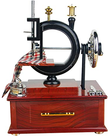 Ferleiss Retro Handkurbel Nähmaschine Spieluhr Spieluhr Nostalgie Geschenke Heimtextilien Dekoration