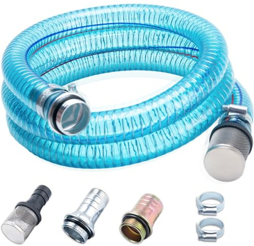 GDDGHS Manguera de combustible de succión de 1 pulgada, manguera de transferencia de combustible para bomba de transferencia de combustible, manguera de bomba de combustible de 6.5 pies con