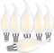Century Light Dimmbar E14 LED Warmweiss Vintage Glühbirne, 6W(Max.6.5W) 806Lumen Dekoratives Kerzenform Lampe Ersetzt 60 Watt Glühlampen, 2700k Warmweiß für Tägliche Beleuchtung.CRI>80+,6 Stück