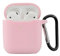 Custodia Protettiva in Silicone Morbido con Portachiavi per AirPods 1a/2a Generazione, Compatibile con Case di Ricarica AirPods 1 e 2 (Rosa)