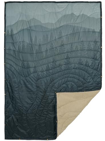 KawaGebo Kamp Campingdecke Outdoor I Reisedecke Ultraleicht Verstaubar I Camping Thermodecke Wasserabweisend Für Wandern, Reisen, Hängematte,Van, Flugzeug Decke I Thermal Sherpa & Ripstop,200x145cm