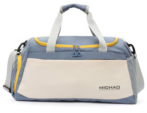 Schwimmtasche Damen, Gym Tasche, Sporttasche Groß, Sporttasche Damen, Reisetaschen, Sport Bag, Fitness Tasche, 52x24x27,Weekende, Klinikaufenthalt, XL (Blau)