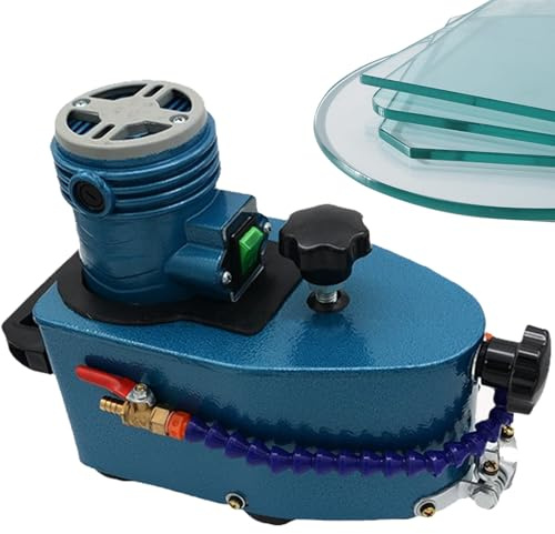 HENGCMM 220V 800W 8000r/min Portable Petit Coupe-Bordure de Verre, Machine de Bordure de Verre électrique de broyeur de Verre, Broyeur de Bords biseautés Ronds et Droits pour carrelage en Pierre