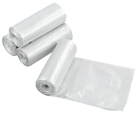 Lot de 25 grands sacs poubelle blancs 100 l Dimensions 85 cm x 105 cm Blanc