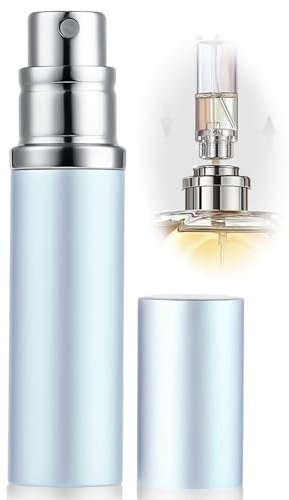 ASADAYS Perfume Atomiser Refillable - 10ml Portable Travel Spray Bottle, Leak Proof Mini Size Perfume Atomizer Bottom Filling, Cologne Dispenser with Men and Women (CA 10ml, Cornwall Sea Blue)