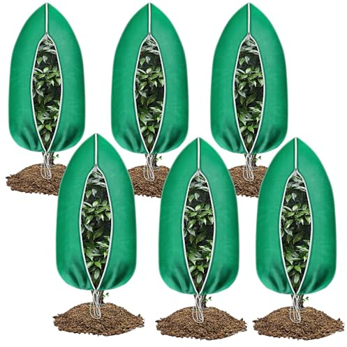 Plant Covers,Plant Frost Protection,Plant Covers for Winter,Plant Protection Fleece,Plant Frost Protection Covers with Zipper and Drawstring Resistant
